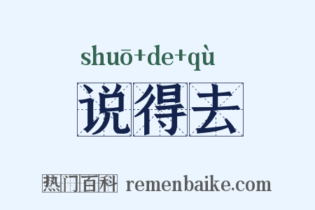 说得去是什么意思的图片